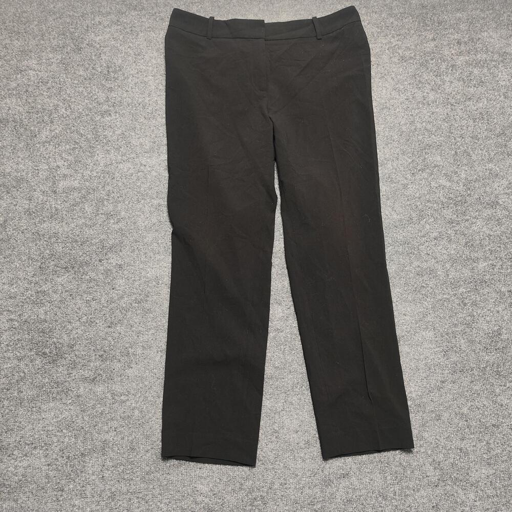 Calvin Klein Pants Womens 10 Black Slim Fit Twill Dress Ankle Workwear Office